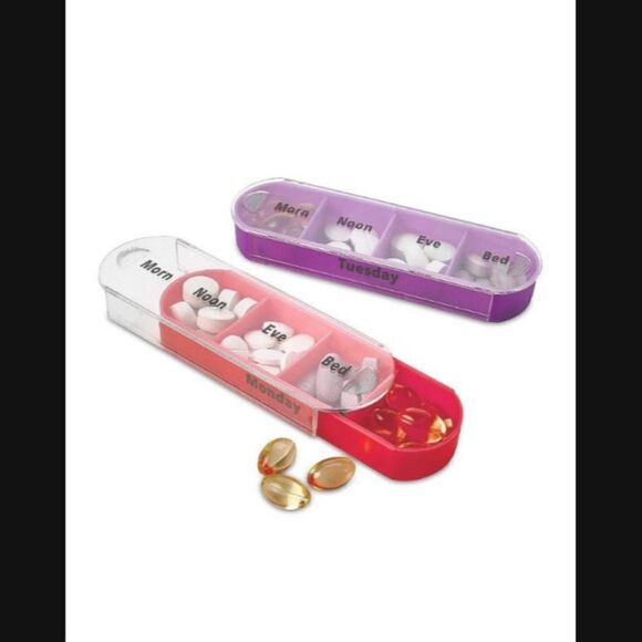 MEDca Pill Organizer Four Times-a-Day AM PM Stackable - Picture 9 of 9